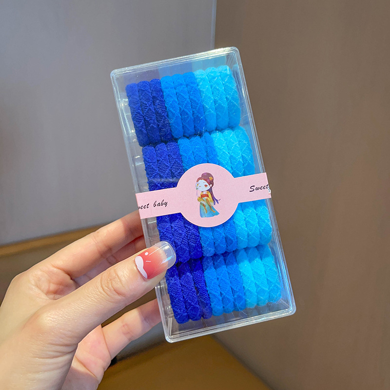 Anillo de pelo de bola de alta elasticidad duradera alta cola de caballo cuerda de cabeza colorida mujer atada de cabello no dañada adornamiento de cabello banda de goma