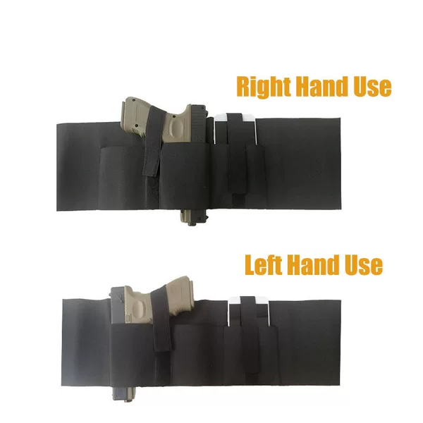Outdoor Multifunctional Tactical Invisible Belt 95cm Elastic Waistband Left and Right Universal Hidden Holster to Carry Magazines