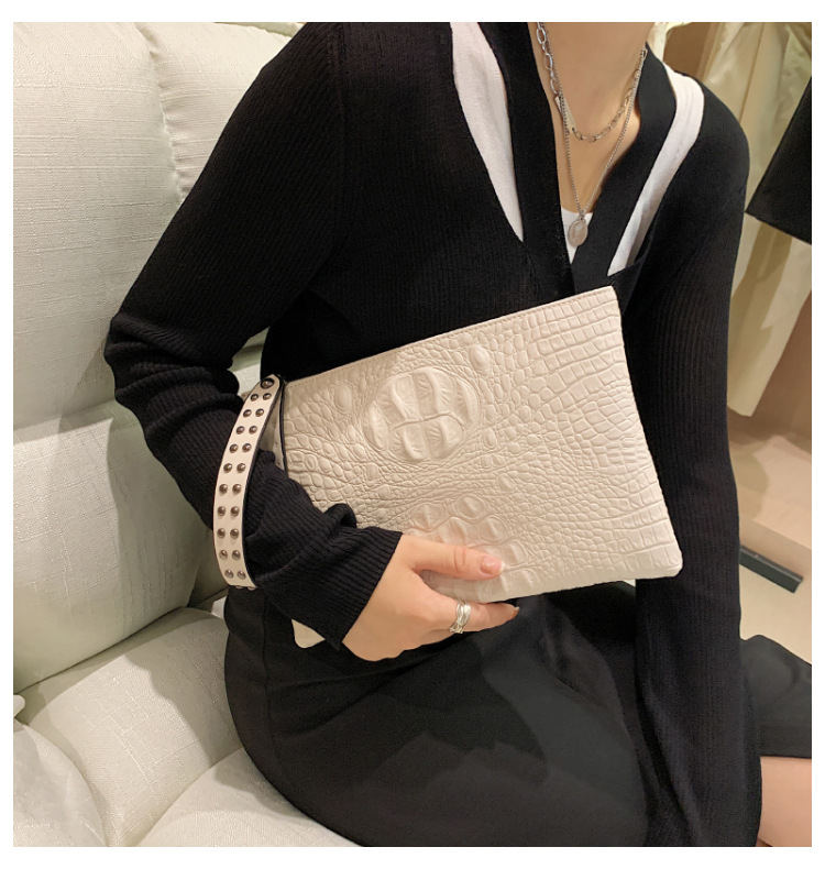 315g Weight Nylon Lining Material Zipper Closure Type Single Shoulder Strap Strap Type Clutch Bag Bags Type Business Occasion Pu Leather Material Solid Color Pattern All Seasons Season Women's Gender Business Style Medium Size Women's Medium Pu Leather Solid Color Business Zipper Clutch Bag 18
