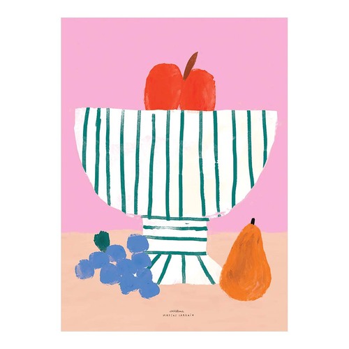 Modern minimalist Danish design abstract apple children's room decoration painting poster canvas print painting core