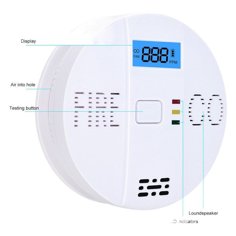 Detector de Humo y Monóxido de Carbono para Comercio Electrónico Transfronterizo, Alarma de Humo, Detector de CO, Sensor Dual Inteligente