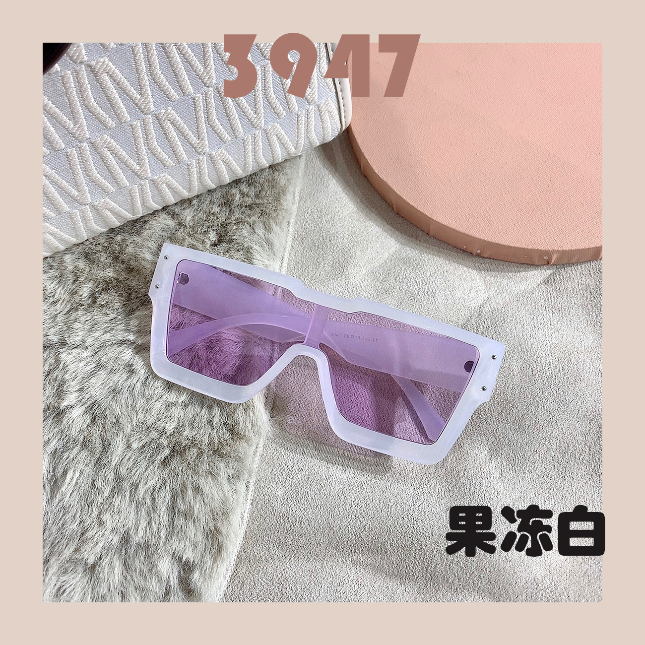 Nuevas gafas de sol de montura grande de una pieza de burro