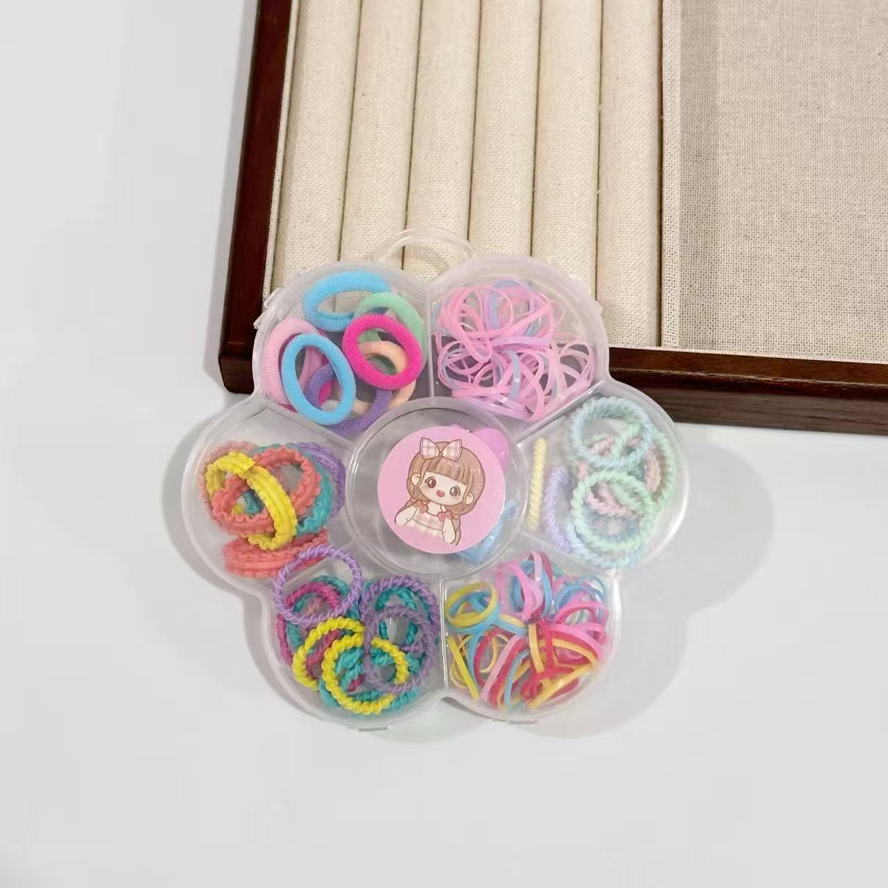 Juego de Accesorios para el Cabello Infantil con Caja de Regalo de Plástico y Resina para Niñas