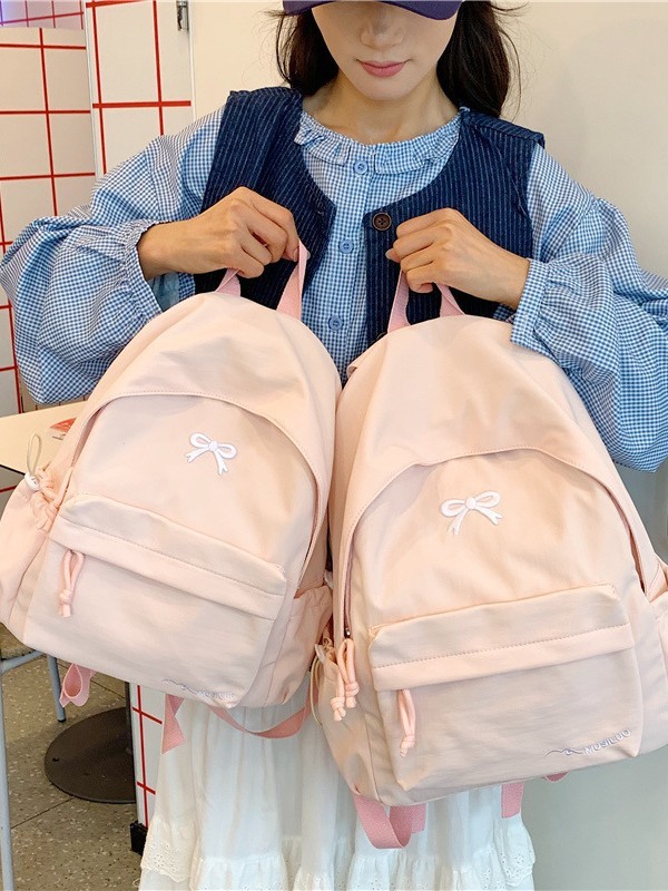新款书包女初高中学生ins小众简约百搭双肩包小学生可爱少女背包|undefined