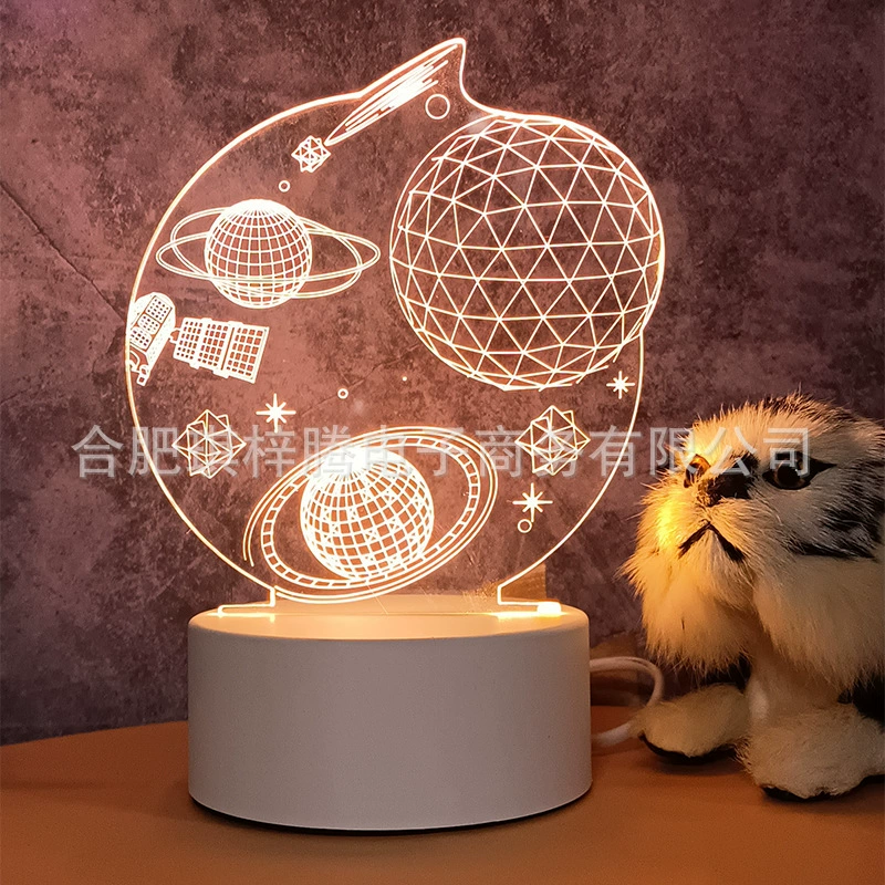 Ins Creative warm soft light bedside Creative Night Light Decoration Music Ack Lights 3D Night Light Wholesale