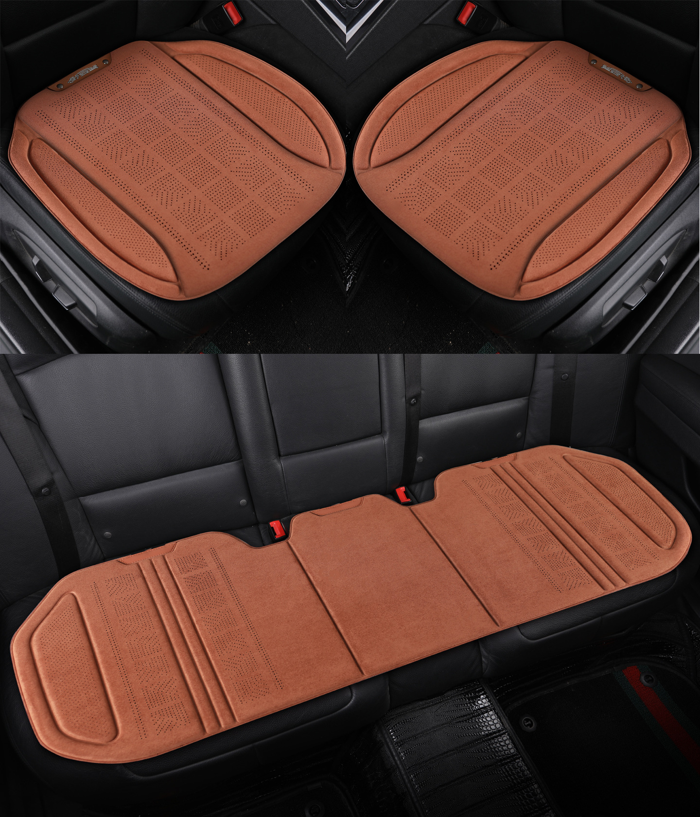 High-end latex cotton car seat cushion for autumn and winter, suitable for all seasons, with a suede finish, offering a premium feel and breathability