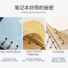 嚴選活頁本a5筆記本子PU皮ins風學生復古記事本子封面可便攜logo