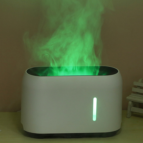 Innovative Flame Aromatherapy Humidifier 24V Wood Grain Essential Oil 200ml Large Capacity LED Spray Expansion Aromatherapy Machine