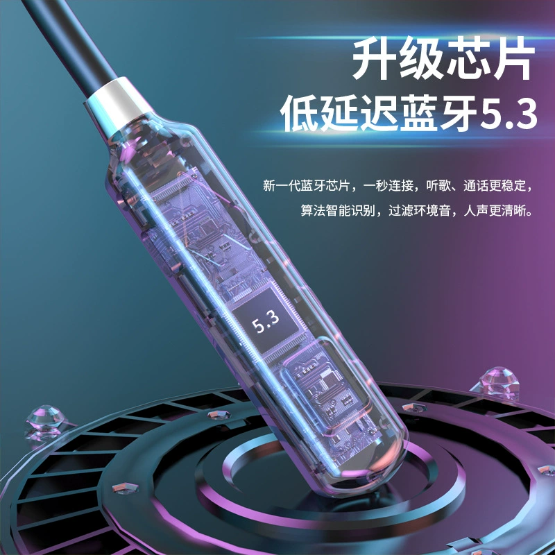 Наушники S15 под клык 5.3 беспроводные Bluetooth, интеллектуальное AI голосовое управление, сверхдлительная батарея, спортивные наушники для шеи