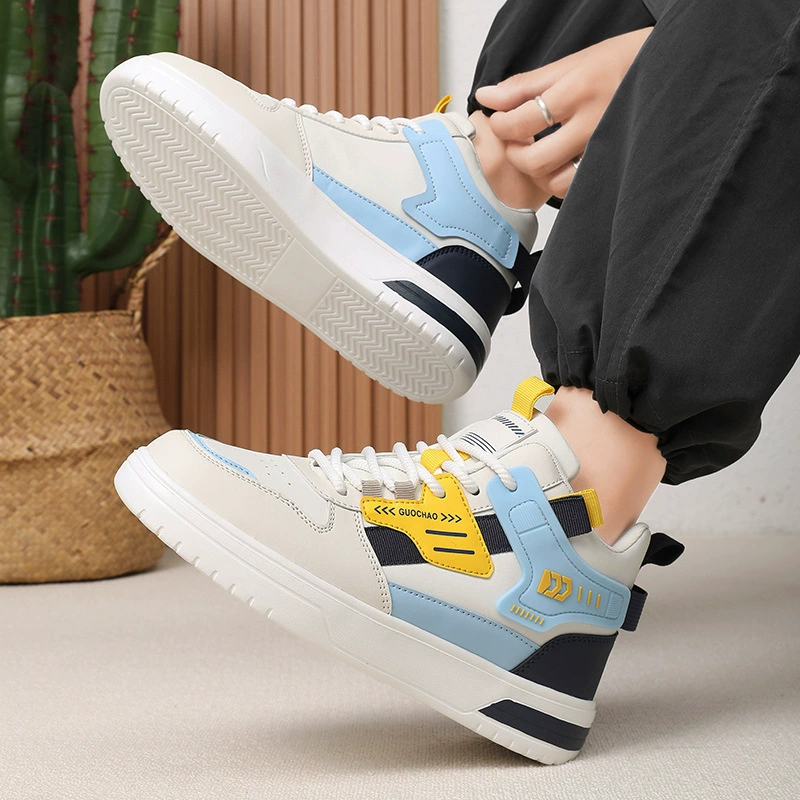 Footwear, trend fashionable high sneakers, sports shoes for leisure, trend of season, plus size, for teenagers