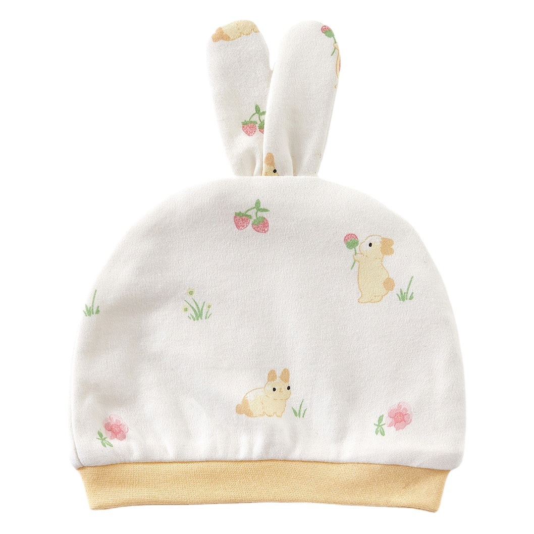 Gorro protector de fontanela para bebé recién nacido de 0 a 3 meses, estilo primavera y otoño, de algodón puro, unisex, con parte superior redonda
