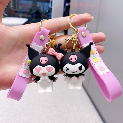 Kurome Sanrio doll keychain doll cartoon cute pendant buckle pendant key chain small gift wholesale
