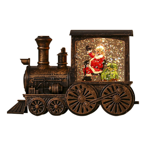 Christmas Train Lighted Interior Waterproof Small Lantern Desk Ornament Christmas Tree Mall Scene Decoration Prop