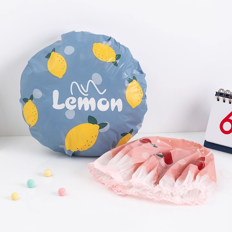 Thickened Waterproof Shower Cap Double Layer Oil-proof Bath Hat_voghion.com