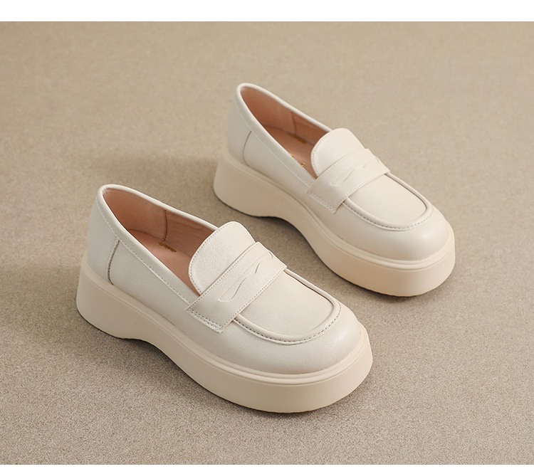 Retro Damen Loafers Im Britischen Stil Mit Dicker Sohle_voghion.com
