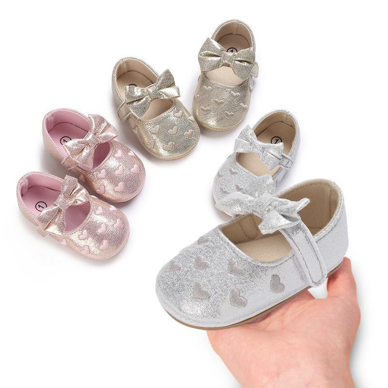 Bow baby princess shoes spring and autumn cotton toddler shoes…