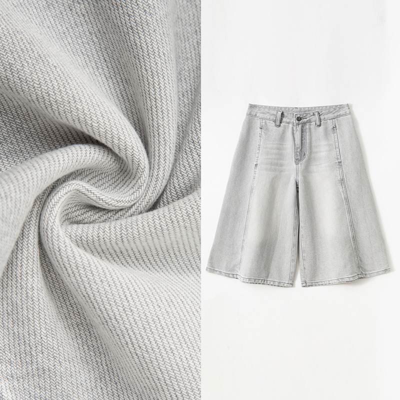 Summer Thin Wide-leg Cropped Jeans Lyocell Cool Technology Fabric Tulle-like Light Soft Waxy Summer Thin Wide-leg Cropped Jeans Lyocell Cool Technology Fabric Tulle-like Light Soft Waxy