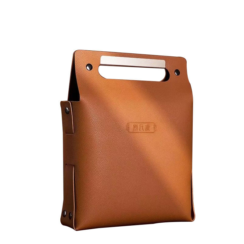 Gift bag gift box tote bag high-grade tea gift bag sea cucumber health care products leather packaging bag can be customized