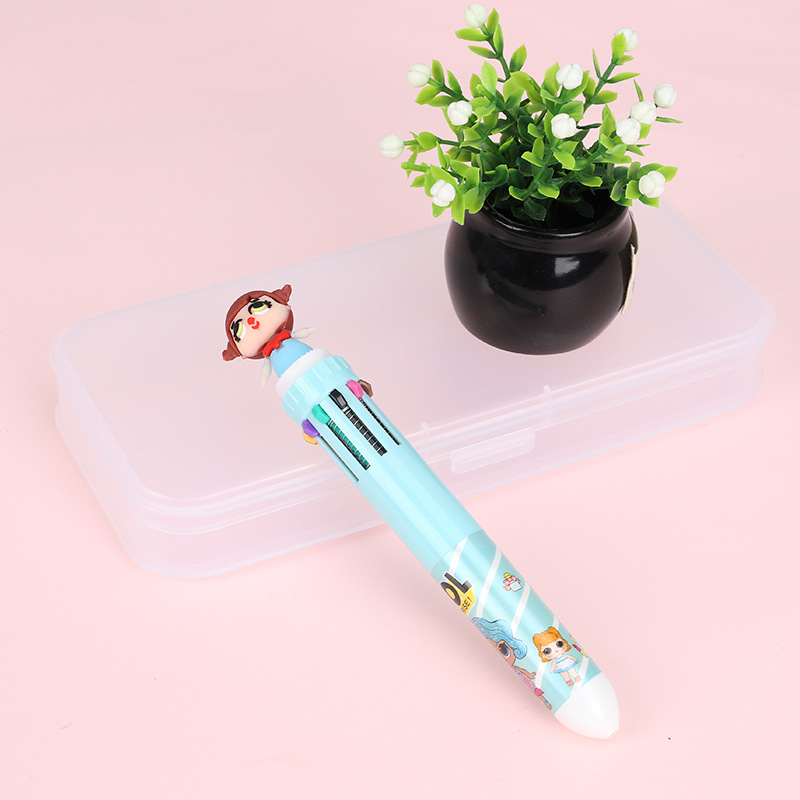 10 color round bead pen-blue beautiful girl (BP-670)