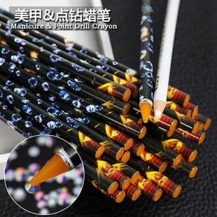 Nail Art Dotting Pen with Sticky Rhinestone Wax Pen, Small Rhinestone Jewelry Sticky Pen, Sticky Suction Rhinestone Pen, Dotting Tool with Strong Adhesion