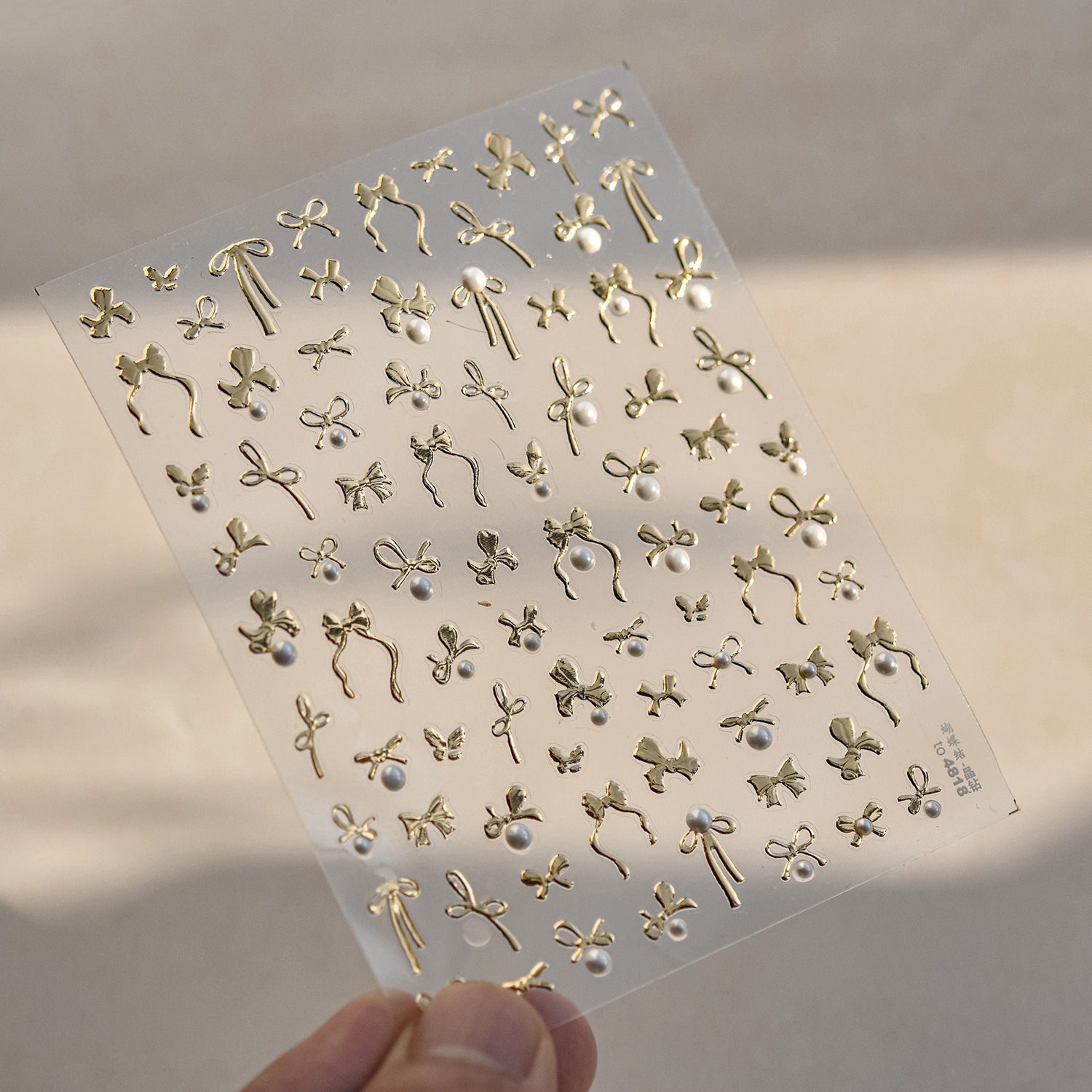 10g Weight Nail Decals  Classification of Nail Art Accessories Nail Patches Nail Supplies PET Material Cartoon, Bow Knot Pattern Sweet, Simple Style Style Sweet Simple Style Cartoon Bow Knot PET Nail Patches 1