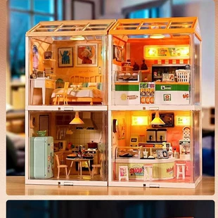 DIY-домик миниатюрная вилла сборная модель развивающий конструктор