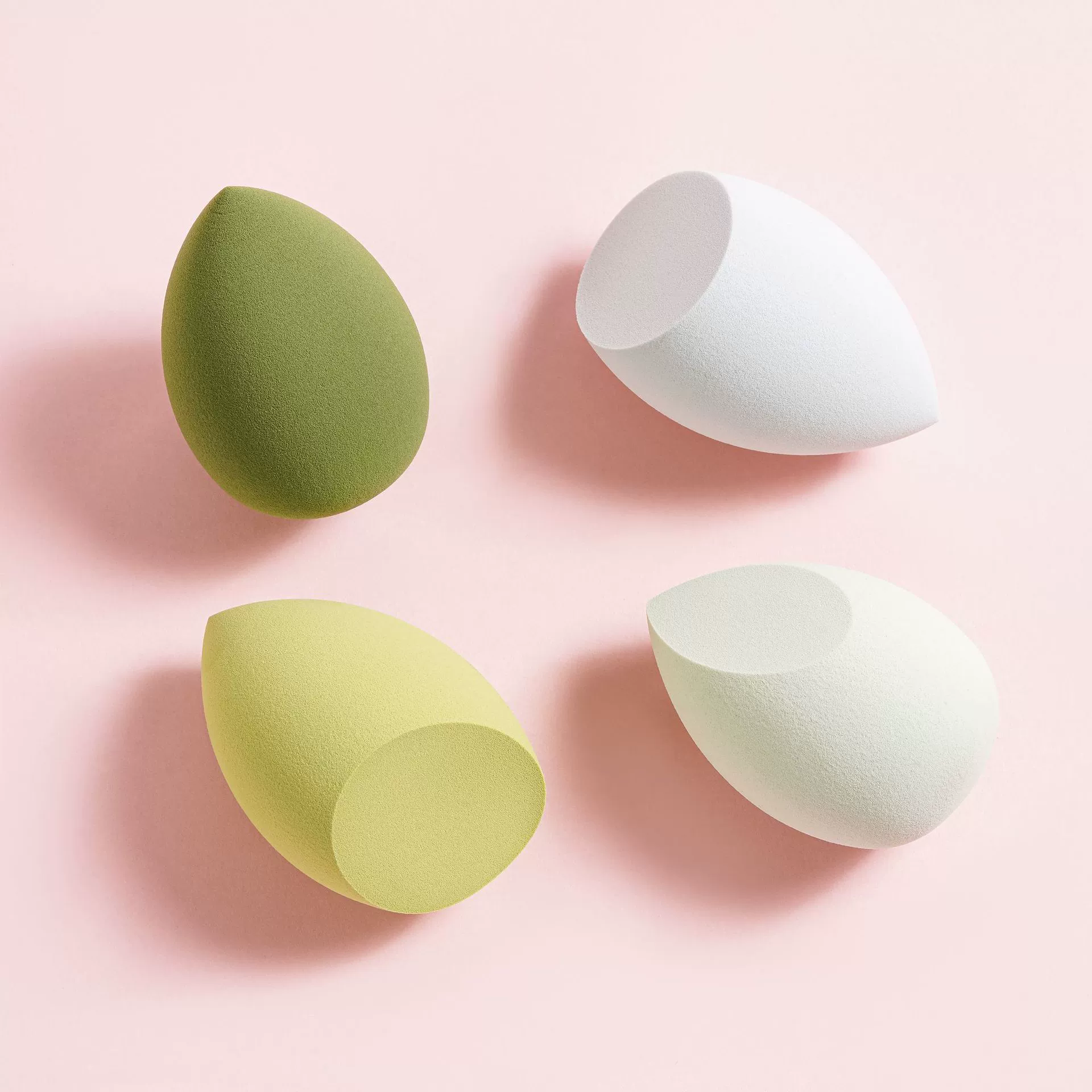 Set, cosmetic sponge, makeup primer drop-shaped, 4 pieces