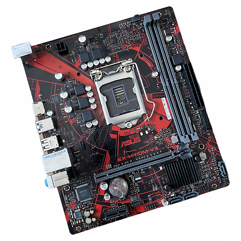 Материнская плата ASUS EX-H410M-V3, поддерживает память 10-го поколения Core DDR4, сетевой гигабитный адаптер, подходит для настольных ПК