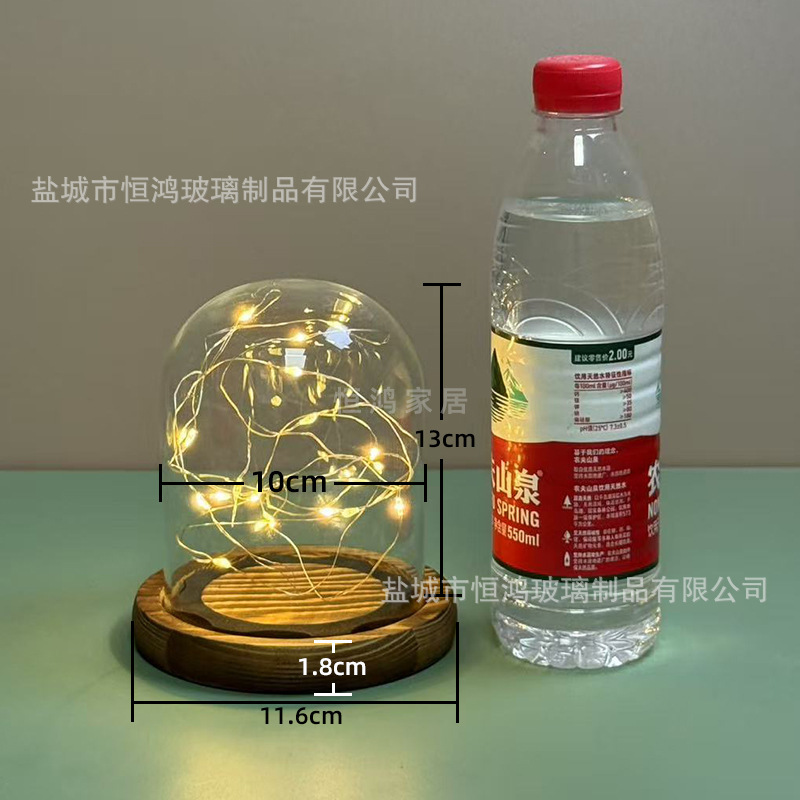 火烧炭烧EVA防脱落卡扣永玻璃罩底座带灯展示盒串灯防尘罩手模玻|undefined