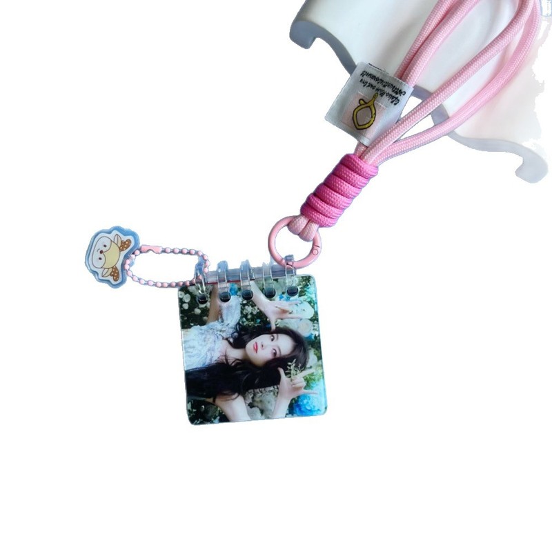 白鹿鞠婧祎赵露思虞书欣明星周边亚克力活页相册挂件拼色挂绳包包|undefined