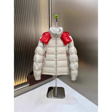 跨境爆款现货跑量高品质蒙家25新款男士连帽羽绒服外套时尚百搭款