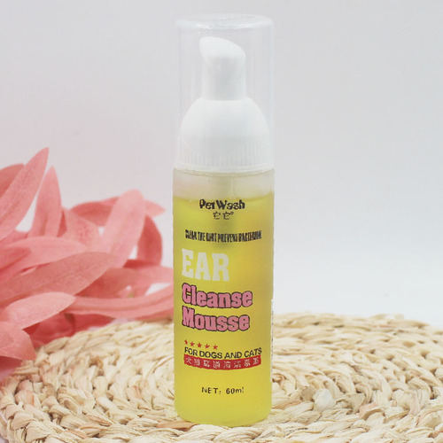 It it pet wash pet ear water dog and cat mousse foam ear cleaning liquid clean ear canal dry 60ml liquid
