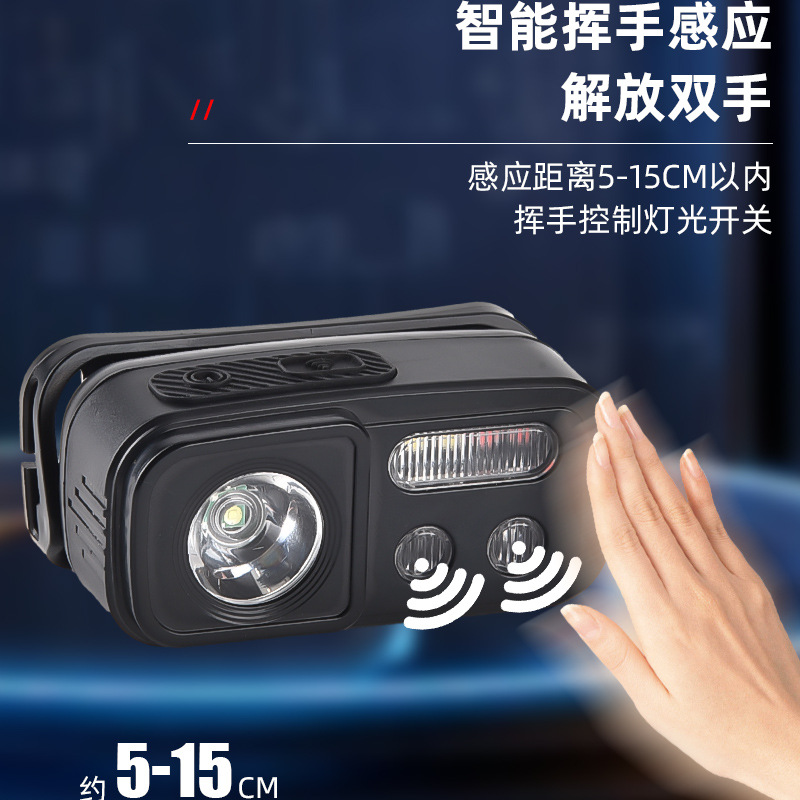 Transfronteriza de doble sensor de luz del faro resalte giratorio pantalla eléctrica faro al aire libre camping aventura escalada faro