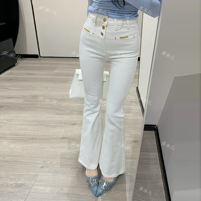 Retro elastic design autumn jeans