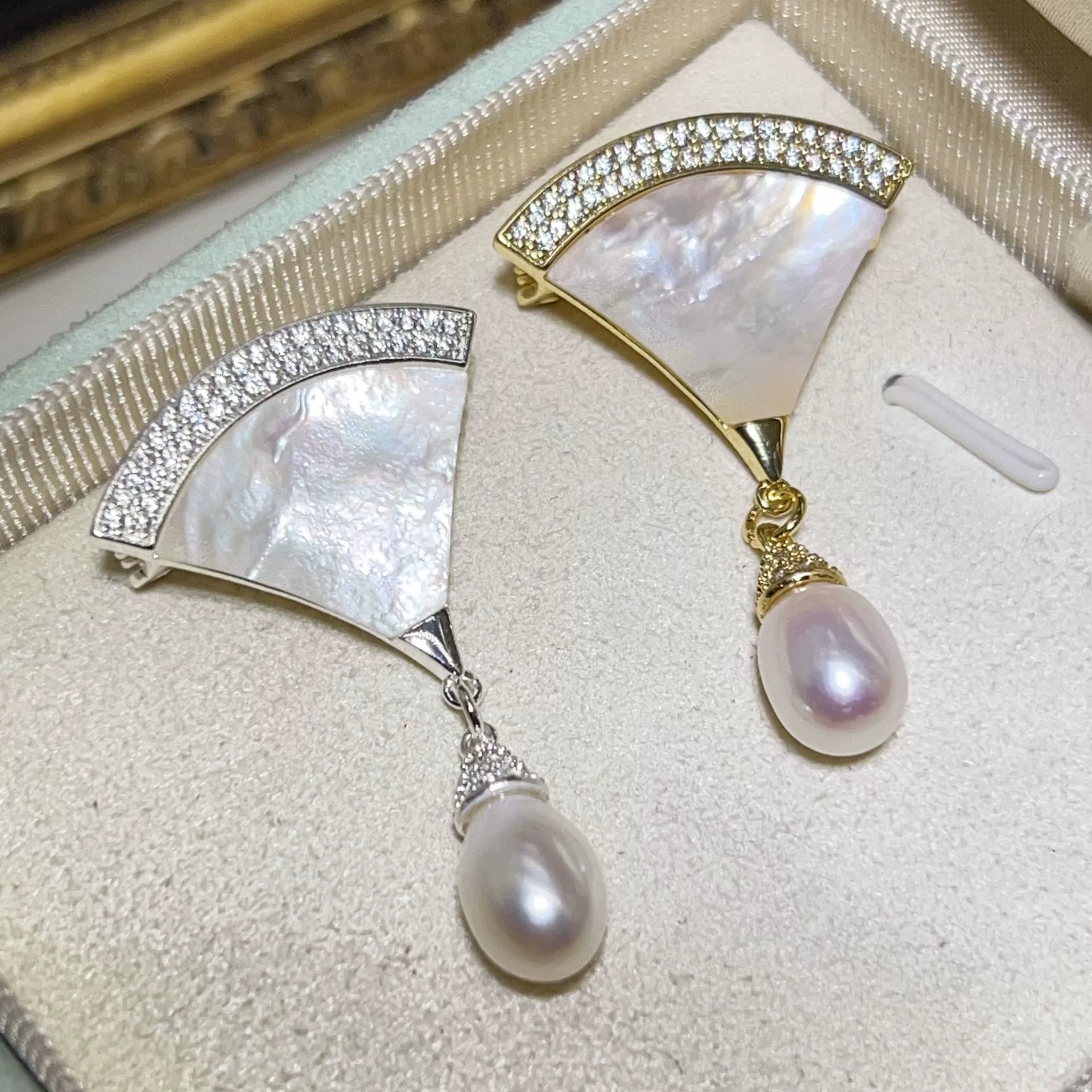 Zhuji Pearl веерообразная брошь фидий высокого класса легкий экстравагантный корсак 2024 новая мода булавка костюм аксессуары