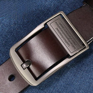 Produttori popolari all'ingrosso cintura da uomo in pelle di vacchetta con fibbia ad ardiglione a due strati cintura da uomo retrò versatile da lavoro_voghion.com