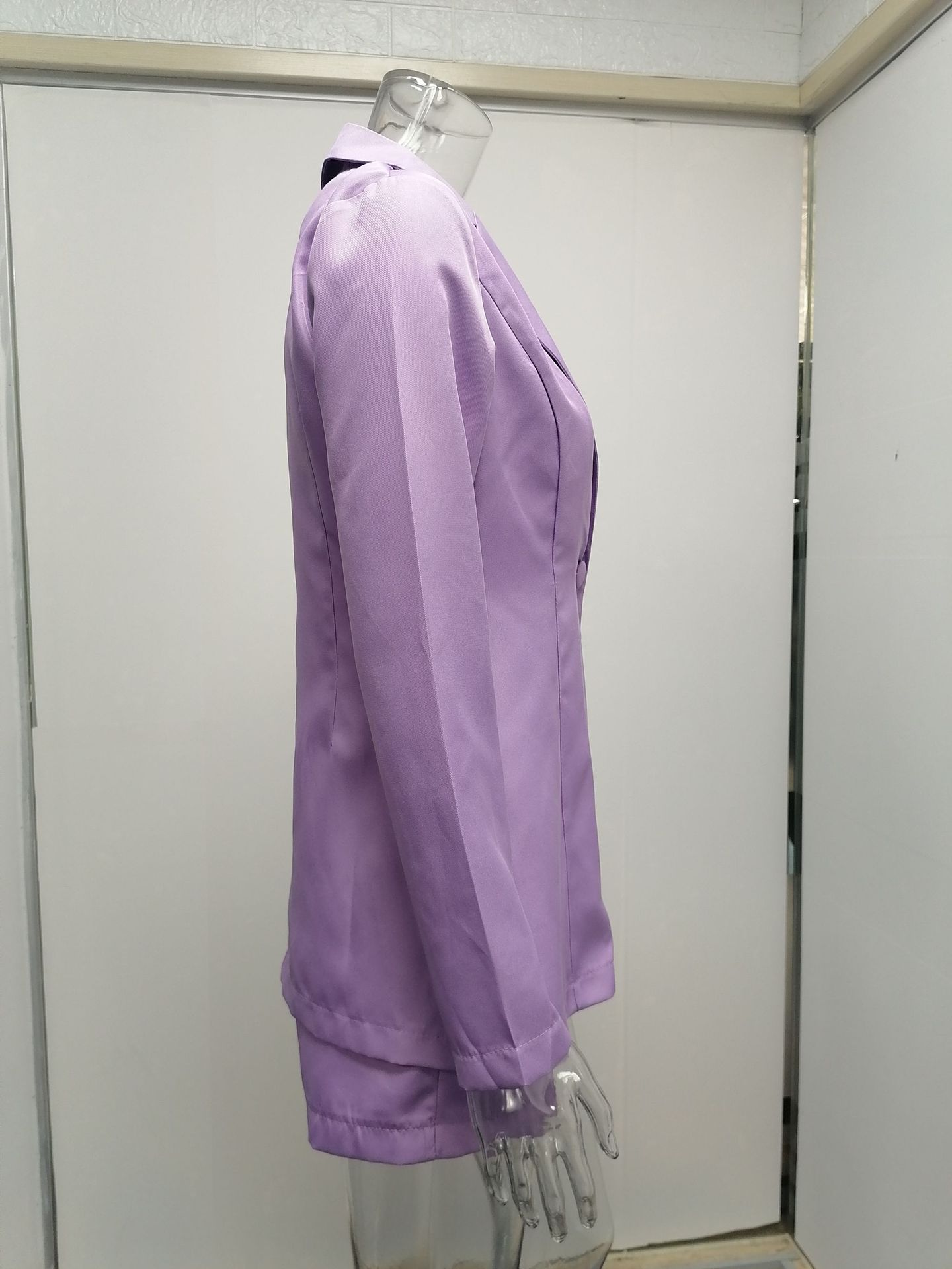 Elegantes Damen Blazer Set Langarm Für Herbst Und Winter Mode_voghion.com