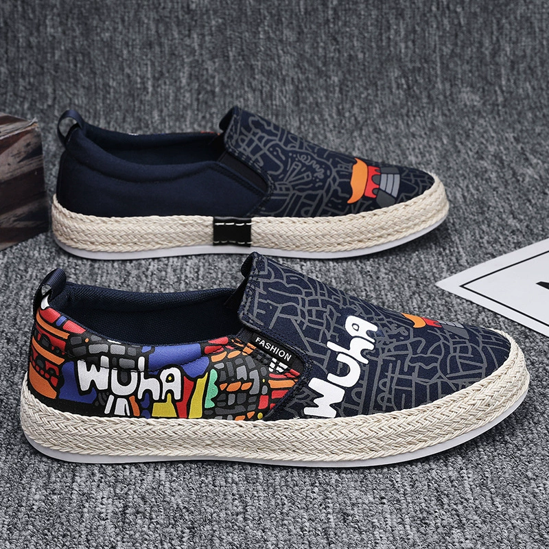 Cloth summer trend universal footwear, sneakers for leisure, deodorized sports shoes, slip-ons