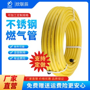 Corrugated Pipe 304 Stainless Steel Gas Pipe Natural Gas Pipeline Connection Metal Explosion-Proof Water Heater Gas Stove Hose