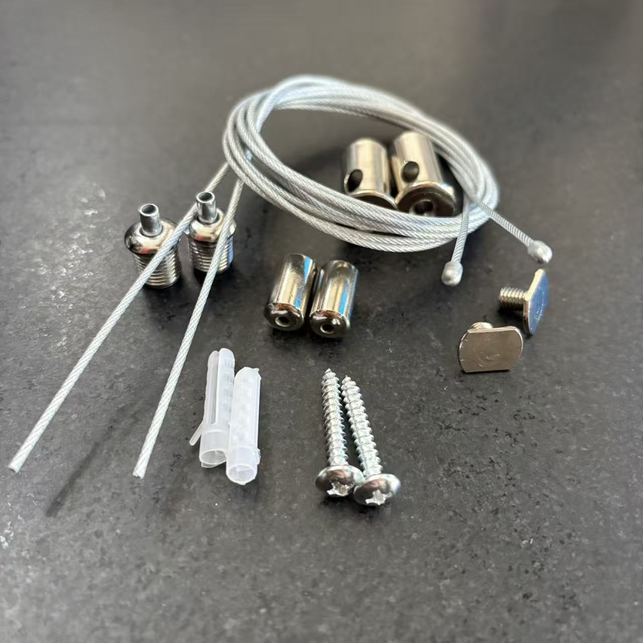 Lámpara de oficina al por mayor lámpara de cable de acero bloqueador de línea lámpara de línea accesorios de lámpara de lámpara de lámpara de aluminio ranura de lámpara de cable de suspensión