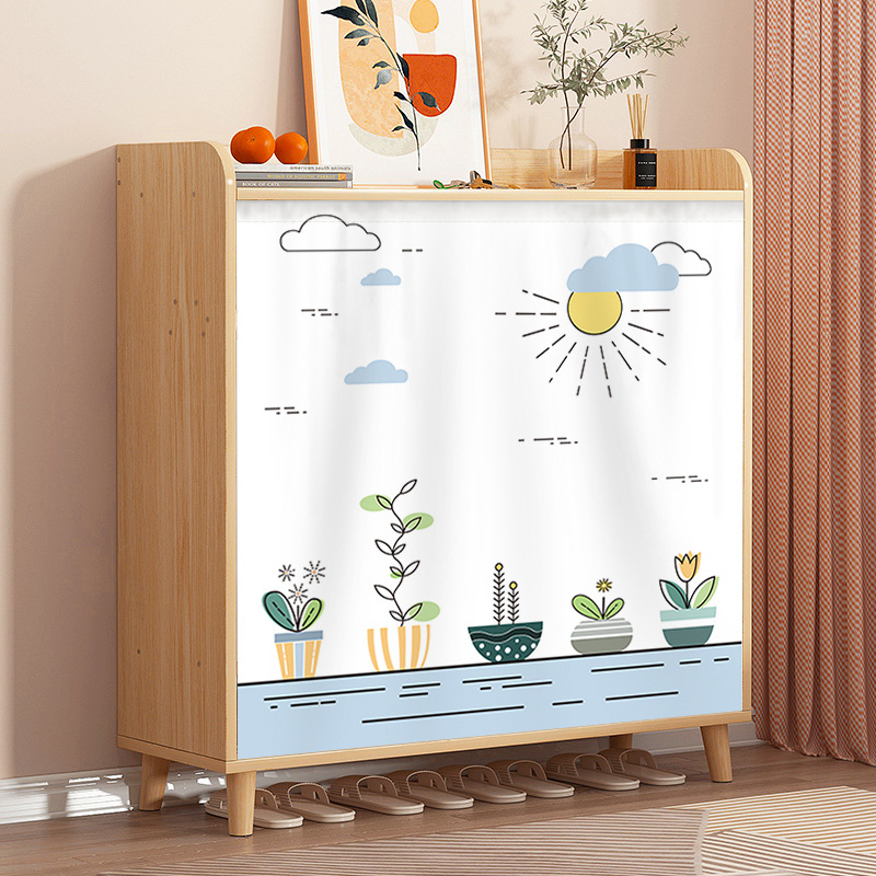 Cortina de cubierta impermeable cortina de gabinete que cubre cortina de tela cortina de gabinete de mesa misceláneas cortina de la puerta de la cocina a prueba de polvo que cubre feo velcro