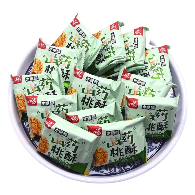 Отдельная упаковка персиковые Хрустящие закуски Кондитерские закуски еда оптом ксилитол Железный батончик Ям персиковый хрустящий поколение волос