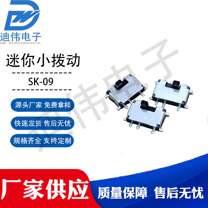 源头厂家 现货销售 DW-SK-09 十脚两档拨动开关 立式开关