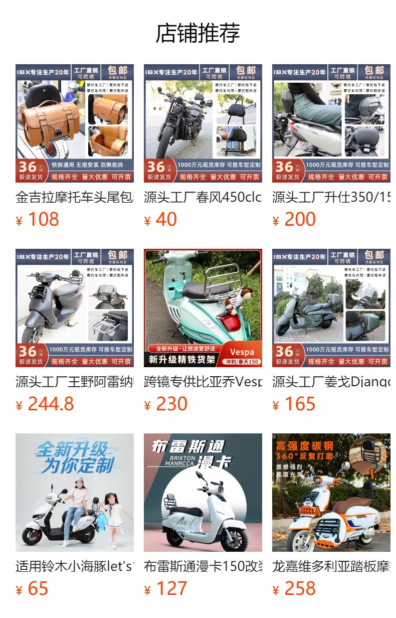 Zontes 350E Modified Backrest and Lumbar Support, 350D/350M Dedicated Rear Backrest Rack, 310m Backrest Non-Destructive Installation