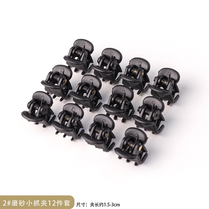 ミニヘアクリップ ブラック ヘアピン 女の子 可愛い 前髪クリップ アクリル プリンセスヘア ドレッシングアクセサリー|undefined
