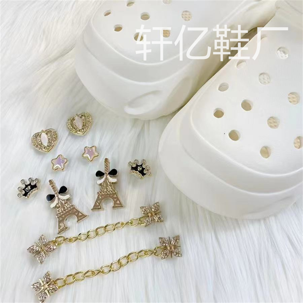 Nuevo ramo, zapatos de flores, agujeros de flores, accesorios de perlas tridimensionales de alta calidad, accesorios de bricolaje decorativos, zapatos de fragancia desmontables