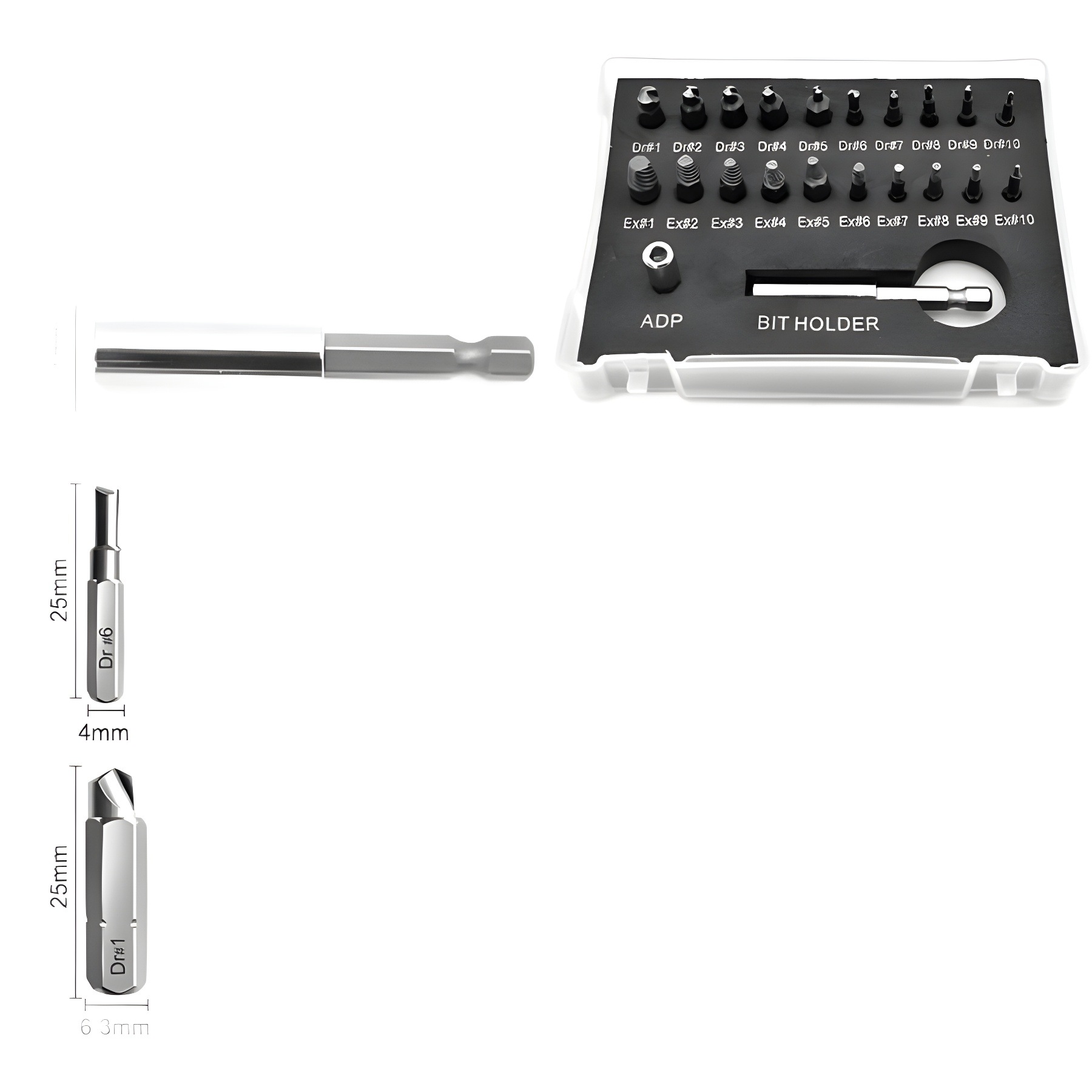 22pcs conjunto de extractor de tornillo de acero transfronterizo de alta velocidad herramienta de eliminación de tornillo de tornillo dañado