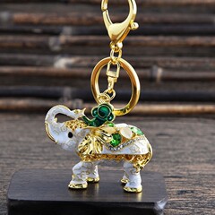 キャッツアイビッグエレファントキーホルダー小さなペンダント小さな商品アクセサリー富を引き寄せるキーリングクロスボーダーホットスタイル
