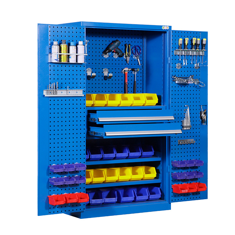 Hardware Tool Cabinet Auto Repair Workshop Tool Parts Storage Cabinet Factory Multifunctional Thickened Iron Cabinet Heavy Tools