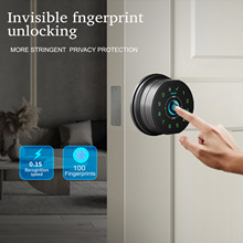 跨境美式呆锁室内木门指纹锁密码锁室内摄像头家用办公室涂鸦智能